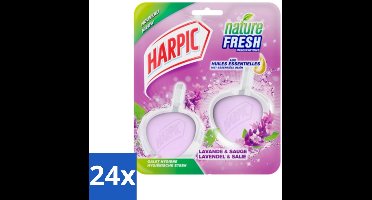 24 x Harpic Toiletblok Lavendel 2 stuks per verpakking - Toiletblok - Toilet Schoonmaken - Lavendel Geur - Salie Geur - Hygiënisch Toilet