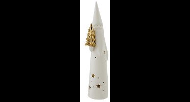 Cosy @ Home Kerstman Matt Finish Gold Tree Wit 8x6,3