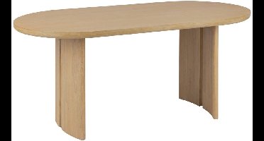 Ovale eettafel van acaciahout voor 6 personen LOUSADA