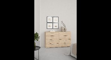 Giga Living Ladekast Pepe - Naturel - 140x40x82cm