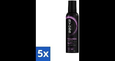 5 x Syoss - Fullness - Haarmousse - Lichtgewicht Volume - 250 ml - Haarmousse Volume - Haarmousse Voor Volume - Haarmousse Voor Fijn Haar - Haarmousse Voor Futloos Haar - Haarmousse Voor Salonlook