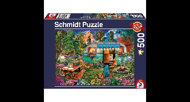 Schmidt Spiele puzzel camper romantiek, puzzel voor volwassenen, premium, 500 stukjes, 57379