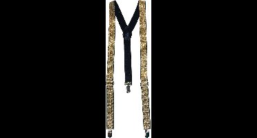 Funny Fashion Glitter verkleed bretels - goud - carnaval accessoires - volwassenen - foute party