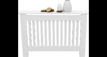 Radiatorpaneel 112x19x82 cm landhuis wit MDF