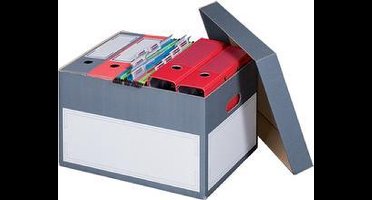 SMARTBOXPRO Archief/Transportkist S - 44x35x28cm - grijs - deksel