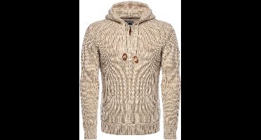 Carisma Casual Gebreide Heren Trui Met Rits En Capuchon - XXL
