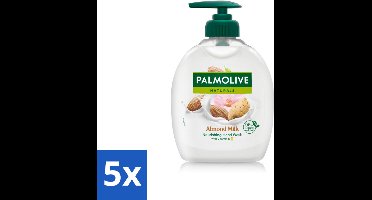 5 x Palmolive Handzeep Naturals Amandel Melk 300 ml - Handzeep - Handen Reinigen - Handen Verzorgen - Amandelmelk - Aloë Vera