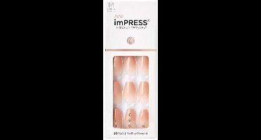 Kiss ImPRESS nagels - Zelfklevende nagels IMM20C x30 M - Maat M, kleur variabel