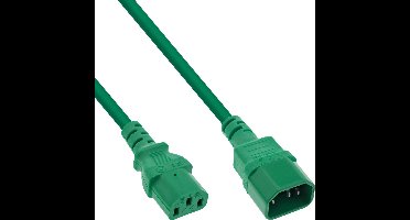 C13 - C14 stroomkabel voor UPS/PDU - 3x 0,75mm / groen - 0,30 meter