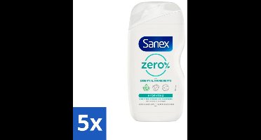 5 x Sanex Zero % - Douchegel - Hydrateert - Alle Huidtypes - 400 ml - Douchegel - Huidverzorging - Hydraatende Douchegel - 0% Sulfaten - 0% Kleurstoffen