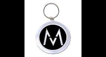 Maroon 5 - M Logo Sleutelhanger - Zilverkleurig/Zwart