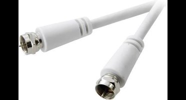 SpeaKa Professional Satelliet Aansluitkabel [1x F-stekker - 1x F-stekker] 10.00 m 75 dB Wit