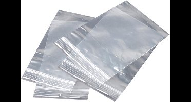 Gripseal zakken - 100 stuks - 160 x 280mm - transparant – hersluitbaar