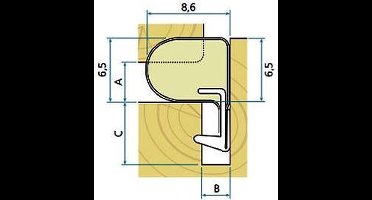 Q-Lon 3074 Groefbreedte 27-32mm per 25M Zwart