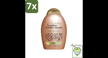 7 x OGX - Brazilian Keratin Therapy - Shampoo - Versterkend - Gladmakend - 385 ml - Grootverpakking - Keratine Shampoo - Glad Haar - Pluisvrij Haar - Haarverzorging - OGX Shampoo