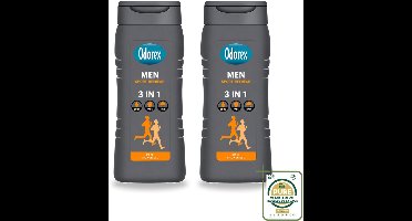 2 x Odorex – Douchegel – For Men Sport Refresh – 300 ml - Douchegel Voor Mannen - Sportgeur - Frisheid - Verfrissend - Schuim