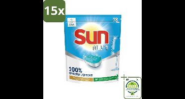 15 x Sun All-in-1 - Eco Label - Vaatwastabletten - 78 Tabletten - Grootverpakking - Vaatwastabletten - Vaatwasser - Ecolabel - Milieuvriendelijk - Vaatreiniger