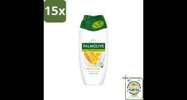 15 x Palmolive Naturals - Douchecrème - Honing & Melk - Hydraterende Melk - 250 ml - Grootverpakking - Douchegel Honing En Melk - Hydraterende Douchegel - Melk En Honing Douchegel - Verzorgende Douchegel - Huid Verzorging