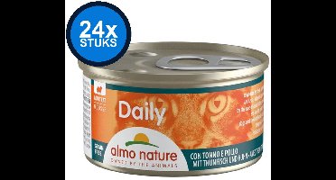 Almo Nature Dailymenu - Kattenvoer Mousse - Tonijn & Kip - 24x85gr