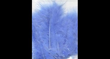 Marabou veren blauw 15 Stuks