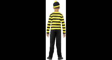Smiffys - Where's Wally Odlaw Kinder Kostuum - Kids tm 14 jaar - Zwart/Geel