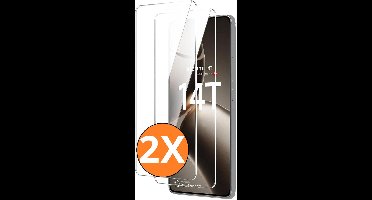 Screenprotector Geschikt voor Xiaomi Mi 14T / Xiaomi 14T Pro screenprotector Beschermglas Xiaomi 14T / Xiaomi 14T Pro – gehard glas tempered glass – 2 Stuks