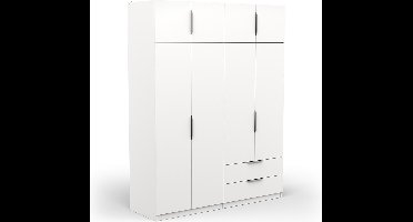 Kledingkast Spectre 157cm 8 deuren & 2 lades - mat wit