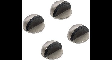 Set van 4 zelfklevende deurstoppers in zilver