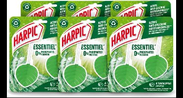 6 x Harpic - Toiletblok - Eucalyptus - Met Natuurlijke Essentiële Oliën - 2 Blokjes - Voordeelverpakking - 6 stuks