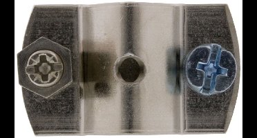 Aardklem 1/4 - 13-15 mm - Vernikkeld - Voor Aansluiten van Aardleiding op Leiding - Staal - Zilver - Geschikt voor Elektra-installaties - Per Stuk Verpakt in Zak - 45 Gram