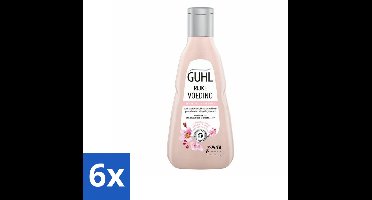 6 x Guhl - Shampoo - Rijke Voeding - 250 ml - Droog Haar Shampoo - Voedende Shampoo - Shampoo Voor Droog Haar - Amandelolie Shampoo - Kersenbloesem Shampoo