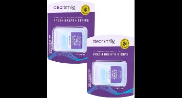2x Clearsmile Fresh Breath Strips - Mint - 1 pack