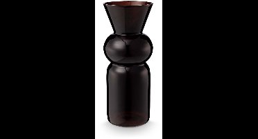 vtwonen - Vaas Cilinder - Glas - Bruin - 13x32 cm
