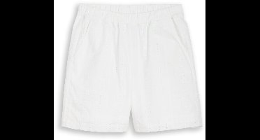 Tom Tailor Denim - Shorts met opengewerkte borduursels - Maat S - White