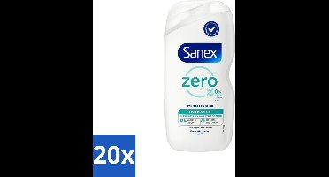 20 x Sanex Zero % - Douchegel - Hydrateert - Alle Huidtypes - 400 ml - Douchegel - Huidverzorging - Hydraatende Douchegel - 0% Sulfaten - 0% Kleurstoffen