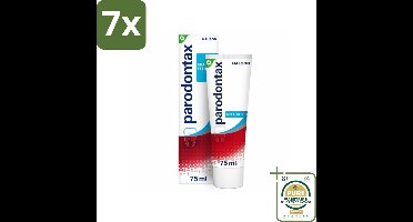 7 x Parodontax – Tandpasta – Zonder Fluoride – 75 ml - Grootverpakking - Tandpasta Zonder Fluoride - Gezond Tandvlees - Bloedend Tandvlees - Tandplak Verwijderen - Natuurlijke Tandpasta