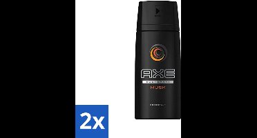 2 x Axe - Deodorant Bodyspray - Musk - 150 ml - Mannen Deodorant - Musk Geur - Deodorant Bodyspray - Langdurige Frisheid - Axe Deodorant