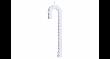 Kerststaf Flocked Wit 4x4xh50cm Kunststo F