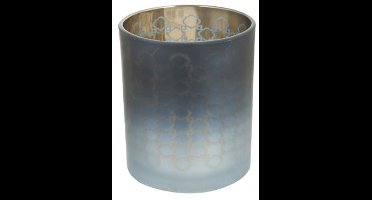 Cosy @ Home Theelichthouder Degrade Blauw 10x10xh12c