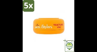 5 x Got2B - Styling Clay - I-Styler - 75 ml - Grootverpakking - Matte Haar - Styling Clay - Haar Textuur - Hold Haar - Natuurlijke Look