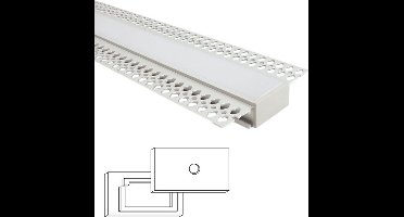 3 meter led profiel - Stucprofiel breed - Profiel voor led strips - Aluminium - Wit