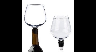 MikaMax Wijnfles Glas XXL - Groot Wijnglas - Past Standaard Kurk Op - 750ml