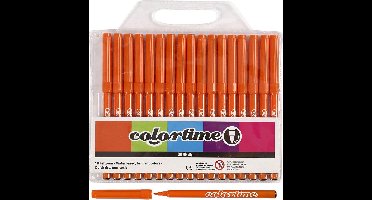 Colortime stift lijndikte: 2 mm oranje 18stuks