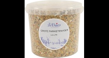 De Vries Grote Parkietenvoer - Volledige Voeding met Granen en Zaden - 2,5 kg