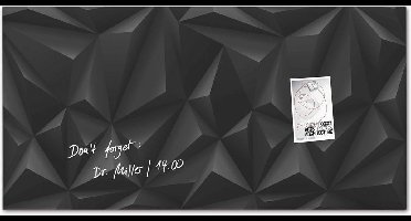 Sigel glasmagneetbord Artverum 91x46cm zwart Diamond