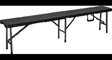 ERRO Tuinbank - Opklapbare Picknickbank - Bierbank - Houtlook - 180 cm - Zwart