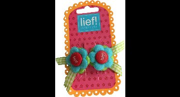 Bloemetjes Elastiekjes Blauw/Rood - Lief Lifestyle
