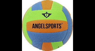 Beach Volleybal Soft Touch – Maat 5 – Groen/Oranje/Blauw – 285 g – Zachte Strandvolleybal – Outdoor Volleybal – Recreatieve Sportbal – Engelhart