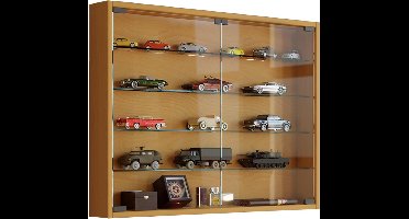 Houten glazen wandvitrinekast Wandvitrinekast Collector vitrine Mandosa L
