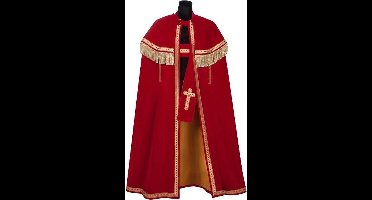 Thetru B.V. - Luxe Sinterklaasmantel model Bram voor volwassenen van fluweel